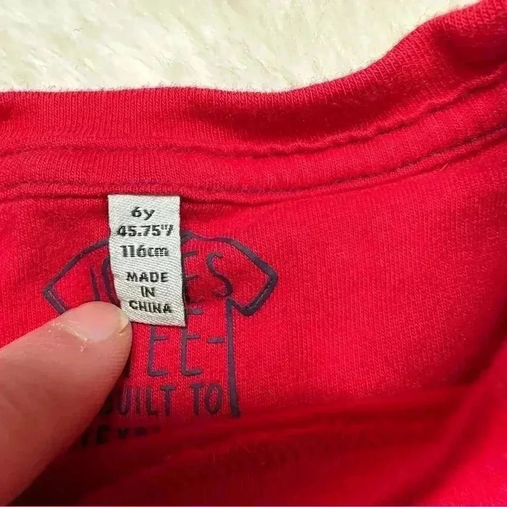 Joules Shirt Crook-adile  Red Long Sleeved Size 6 - Picture 5 of 16